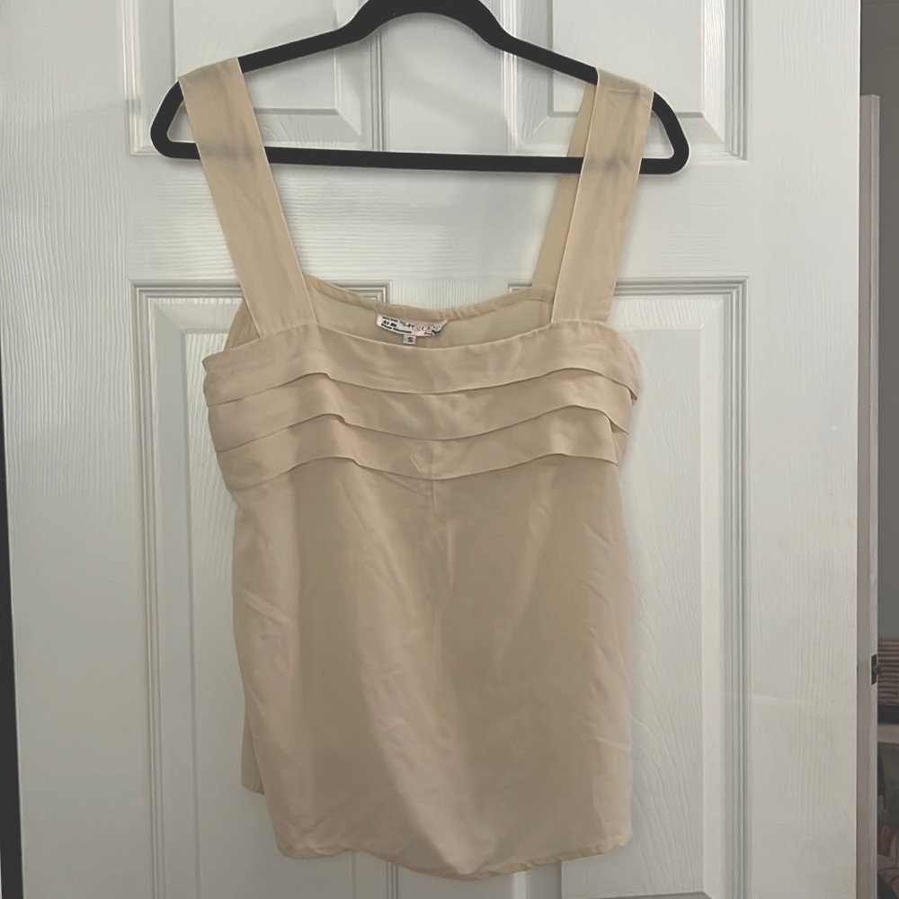 Silk, Top, beige/nude, small